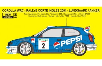 Decal – Toyota Corolla WRC - Rally El Corte Ingles 2001 - Lundgaard